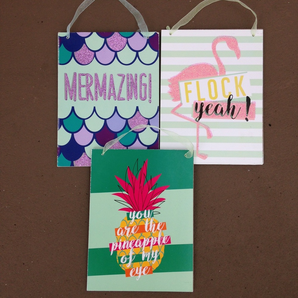 3 Art Wall Hangings! All. Brand New! Great gift!